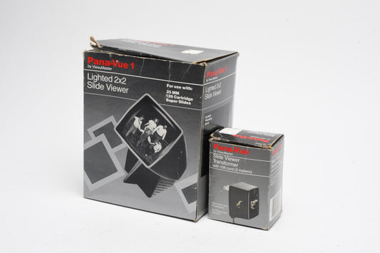Panavue Auto 2x2 Lighted slide viewer for 35mm slides w/AC adapter, Boxed