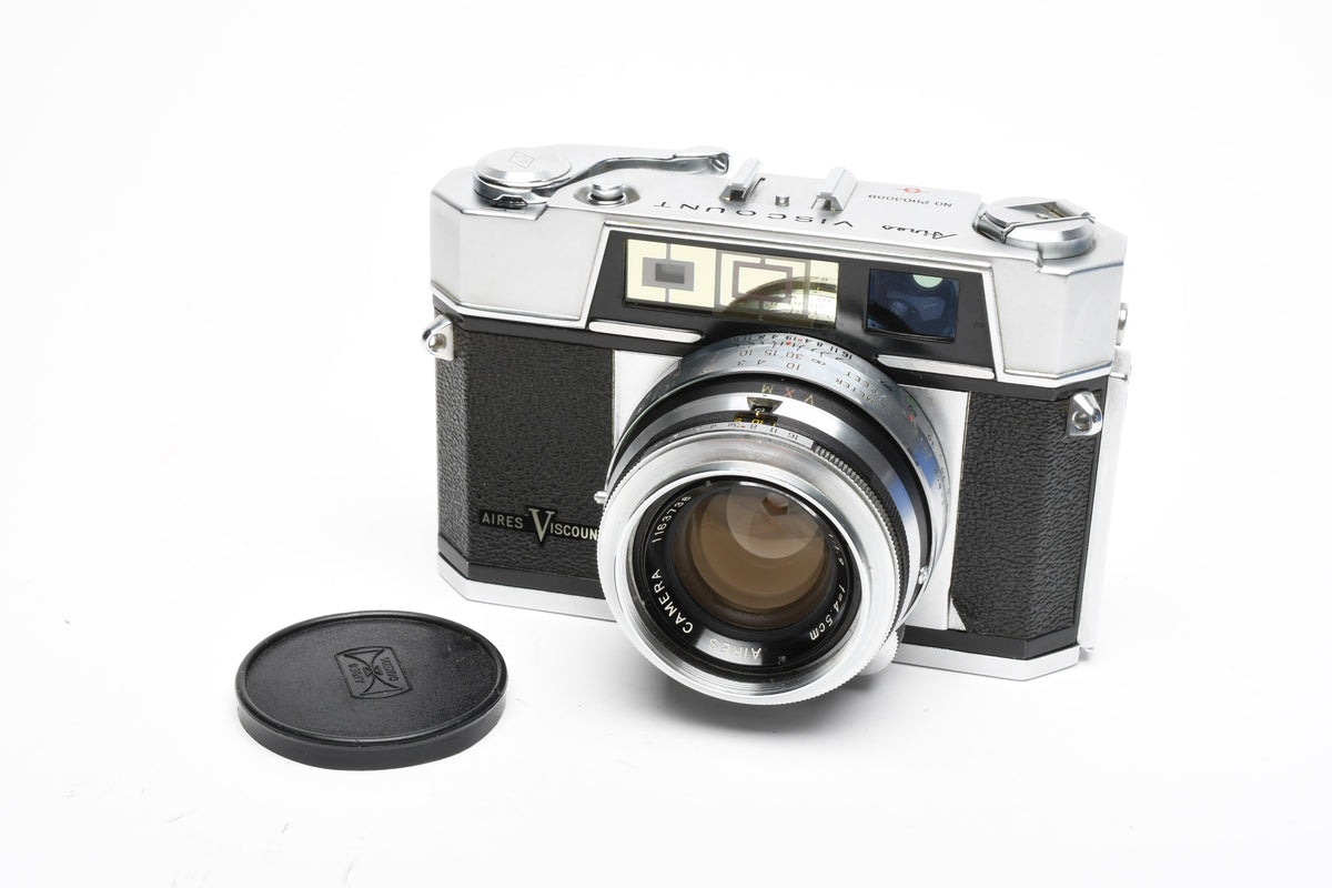 Airies Viscount 35mm rangefinder camera w/H Coral 45mm f1.9 (parts/collector), Nice!