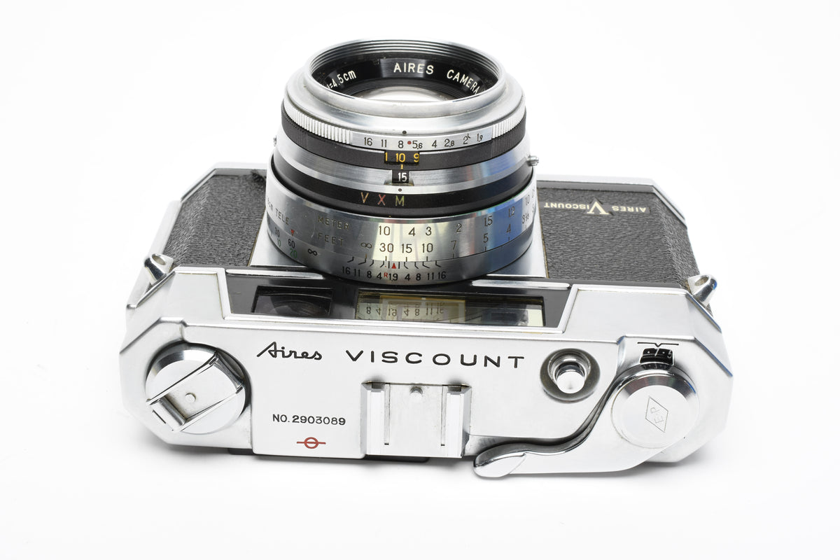 Airies Viscount 35mm rangefinder camera w/H Coral 45mm f1.9 (parts/collector), Nice!