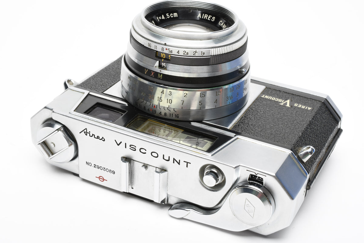 Airies Viscount 35mm rangefinder camera w/H Coral 45mm f1.9 (parts/collector), Nice!