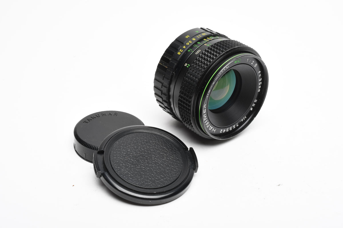 Hanimex Automatic MC 35mm F2.8 lens, M42 Mount w/Caps, Good