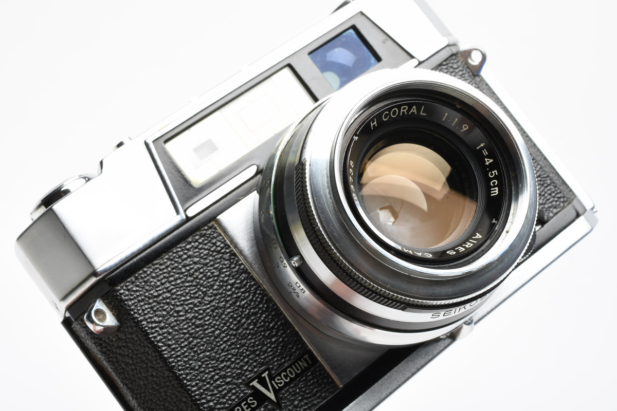 Airies Viscount 35mm rangefinder camera w/H Coral 45mm f1.9 (parts/collector), Nice!