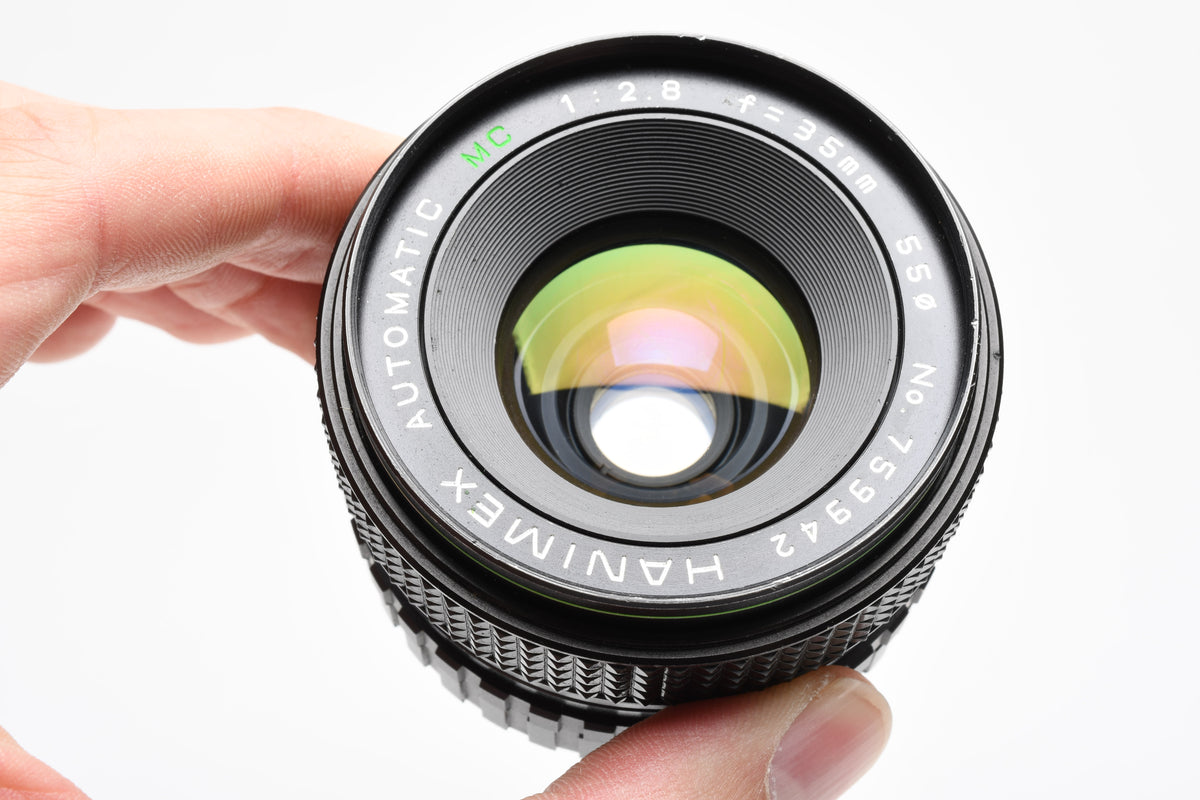 Hanimex Automatic MC 35mm F2.8 lens, M42 Mount w/Caps, Good