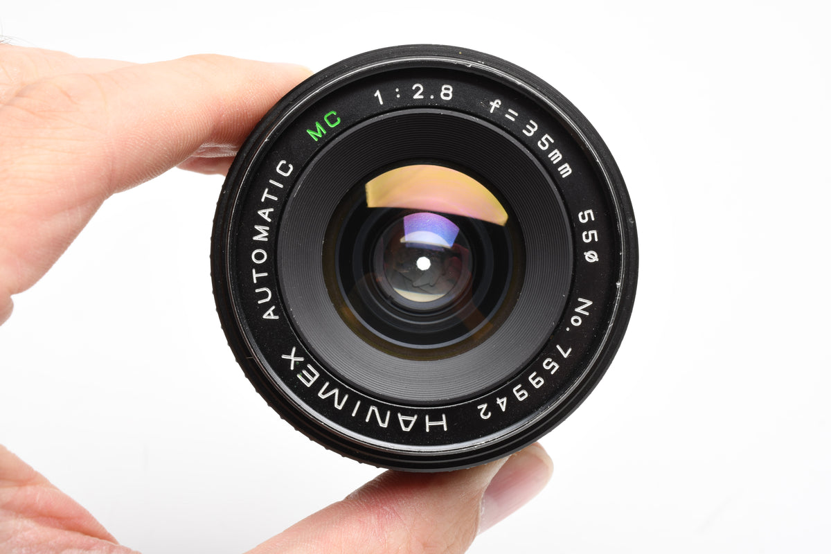 Hanimex Automatic MC 35mm F2.8 lens, M42 Mount w/Caps, Good