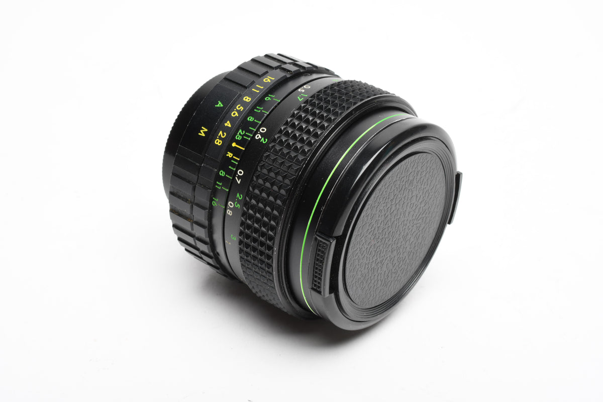 Hanimex Automatic MC 35mm F2.8 lens, M42 Mount w/Caps, Good