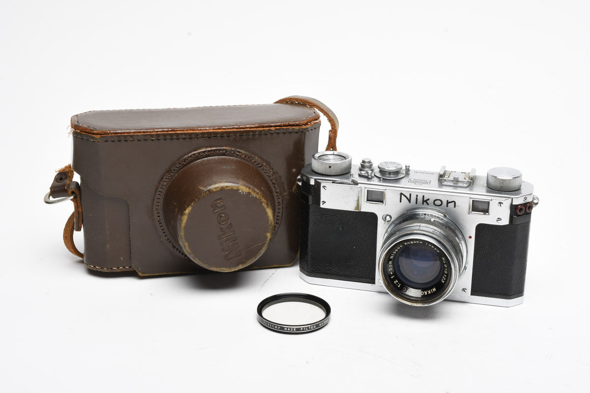 Nikon S 35mm rangefinder MIOJ w/Nikkor-H 5cm f2, Collector, Needs CLA