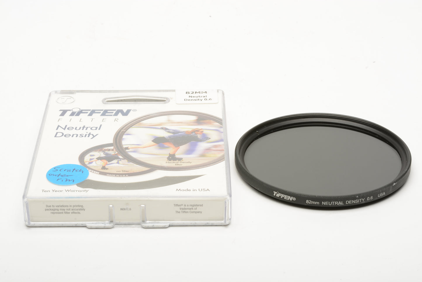 Tiffen 82mm ND filter .6, very clean glass, in jewel case