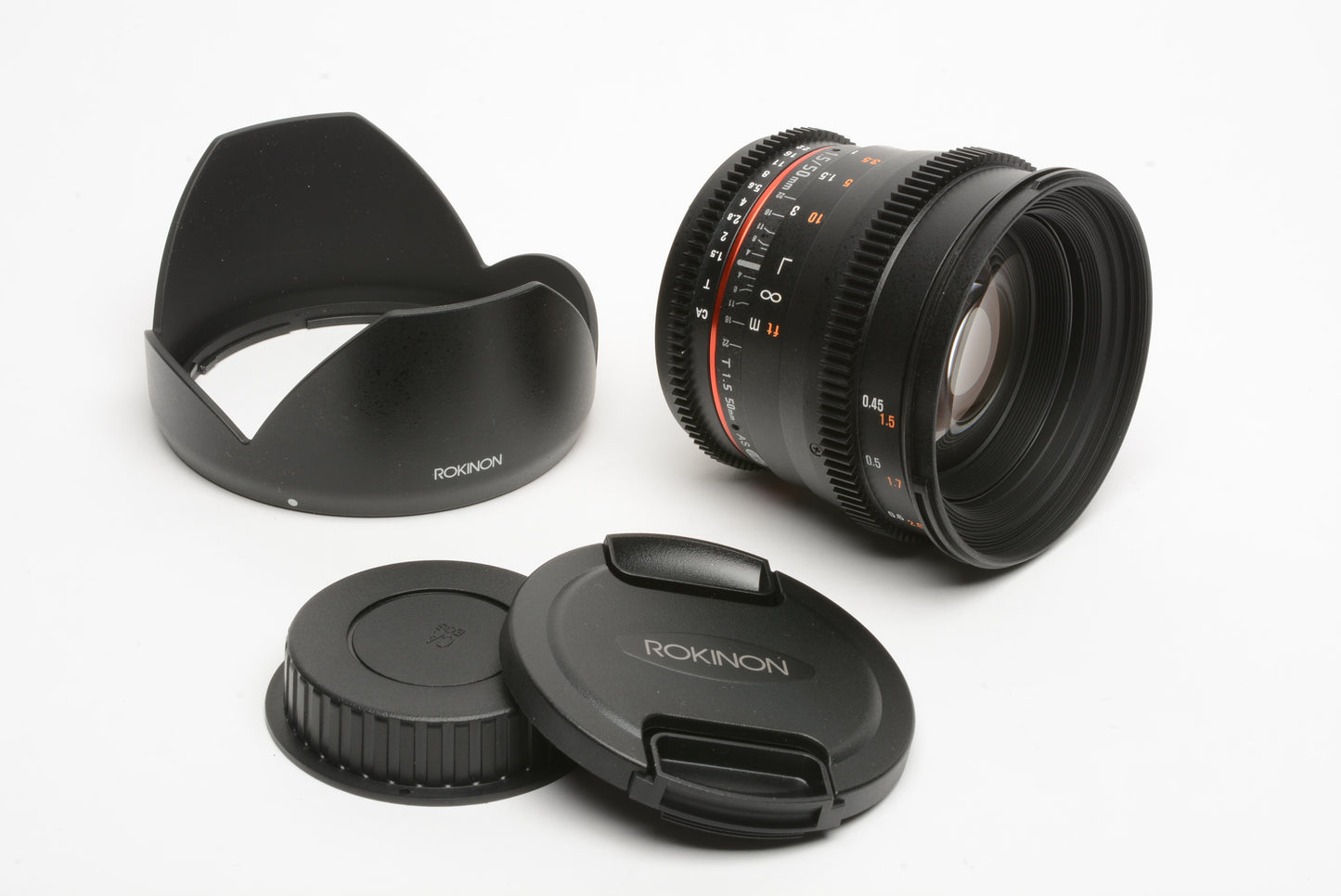 Rokinon 50mm T1.5 AS UMC Cine DS Lens for Canon EF Mount, Mint-