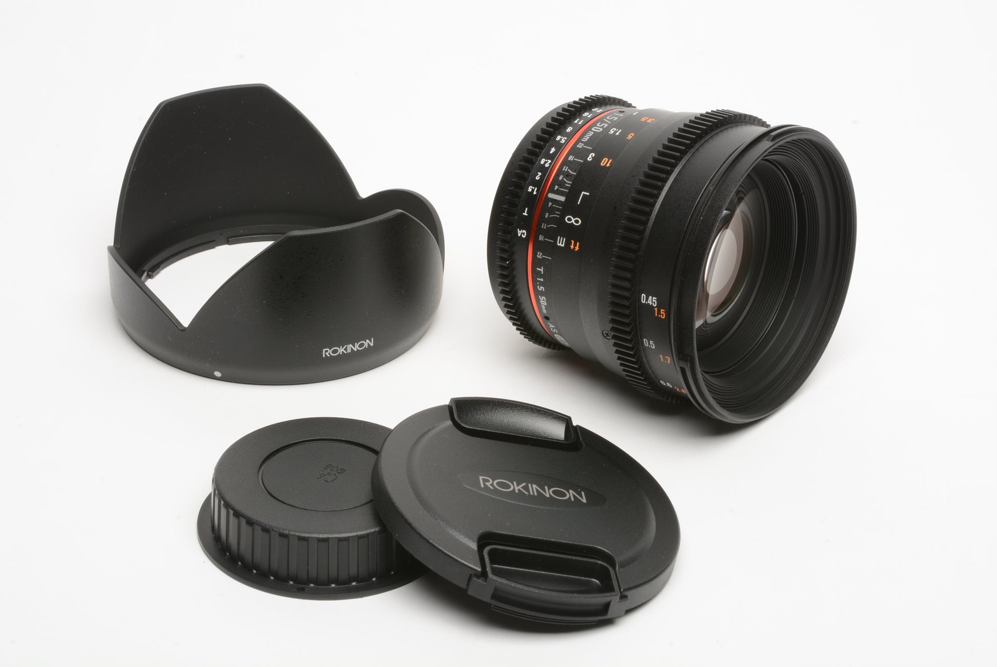 Rokinon 50mm AS UMC Cine DS Lens for Canon EF Mount, Mint