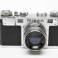 Nikon S 35mm rangefinder MIOJ w/Nikkor-H 5cm f2, Collector, Needs CLA
