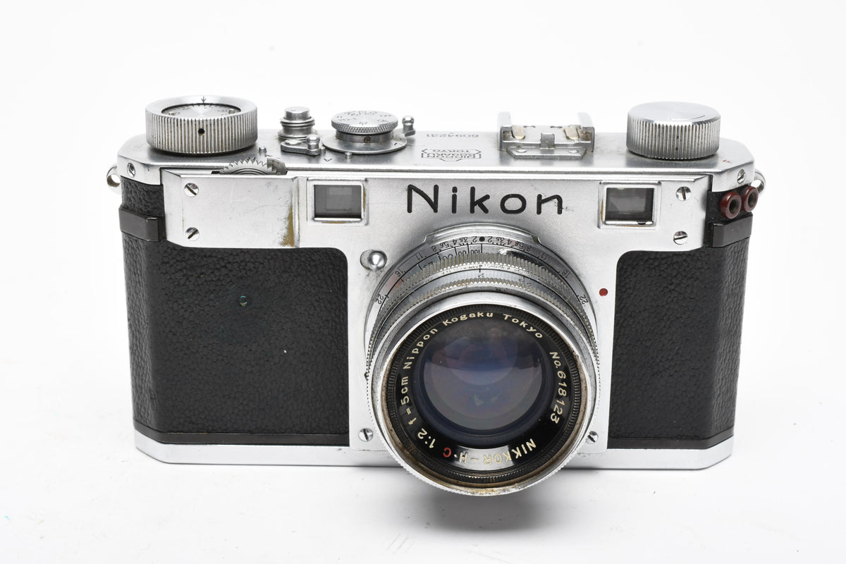Nikon S 35mm rangefinder MIOJ w/Nikkor-H 5cm f2, Collector, Needs CLA