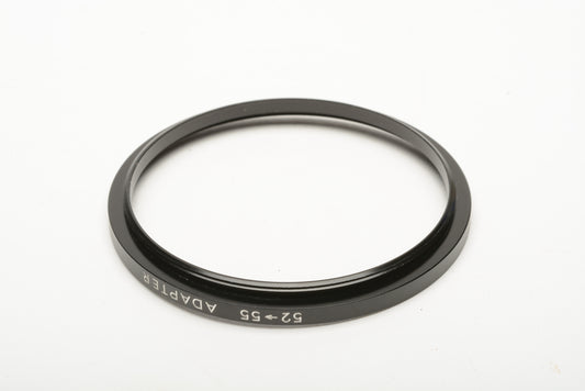 Minolta 52-55mm step up ring (55mm filters on 52mm diameter)