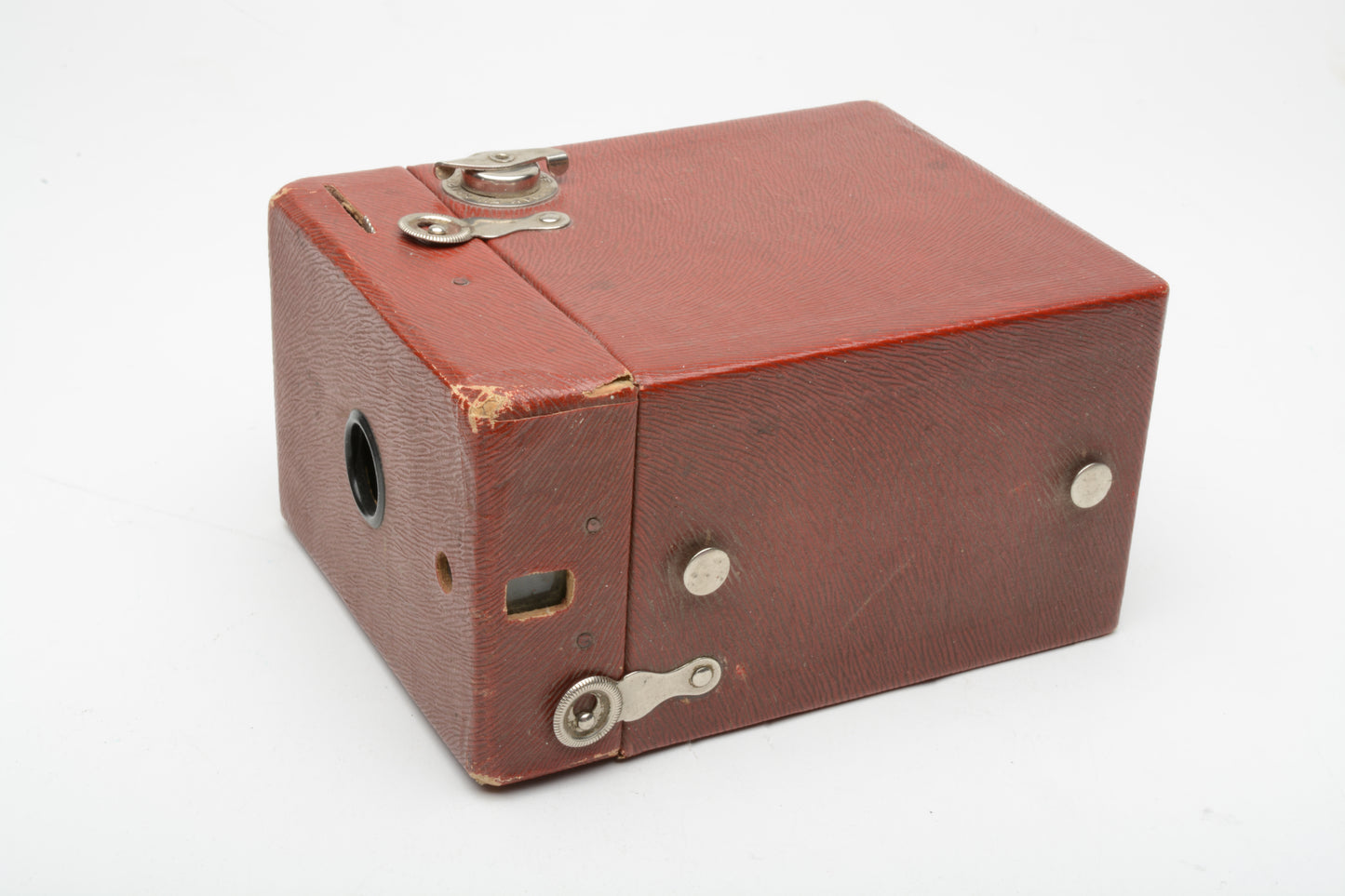Kodak Rainbow Hawk-Eye Box Camera Red, tested, works - 120 format