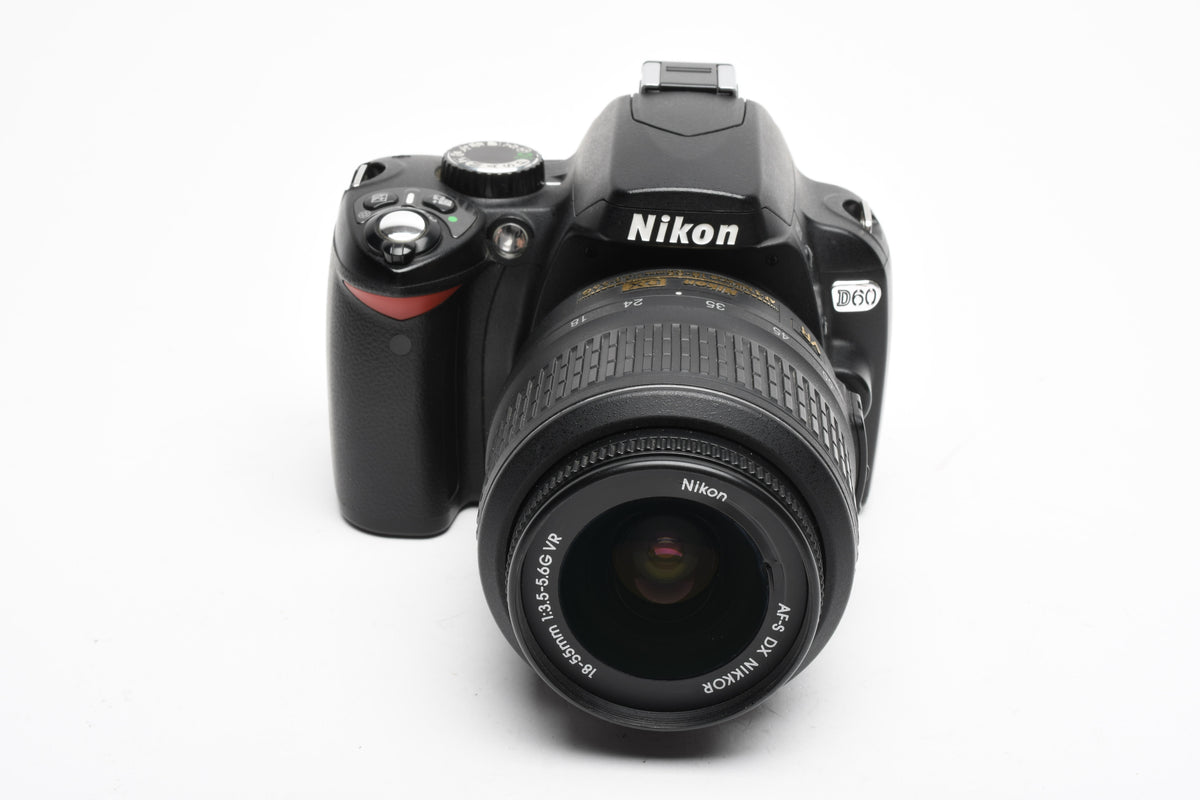 Nikon D60 10.2mp DSLR Camera W/Nikon AF-S 18-55mm VR F3.5-5.6G Zoom Lens, 17K Acts, Nice!