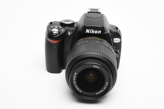 Nikon D60 10.2mp DSLR Camera W/Nikon AF-S 18-55mm VR F3.5-5.6G Zoom Lens, 17K Acts, Nice!
