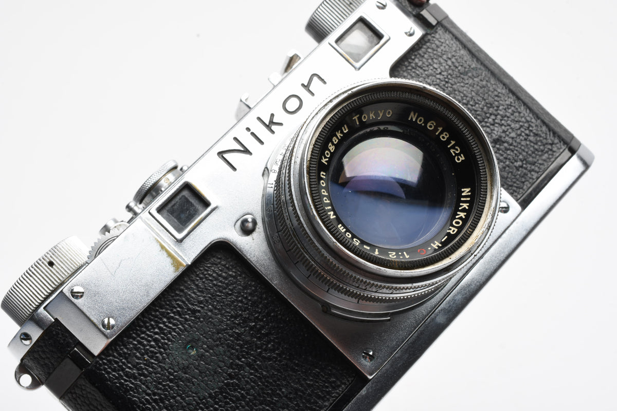 Nikon S 35mm rangefinder MIOJ w/Nikkor-H 5cm f2, Collector, Needs CLA