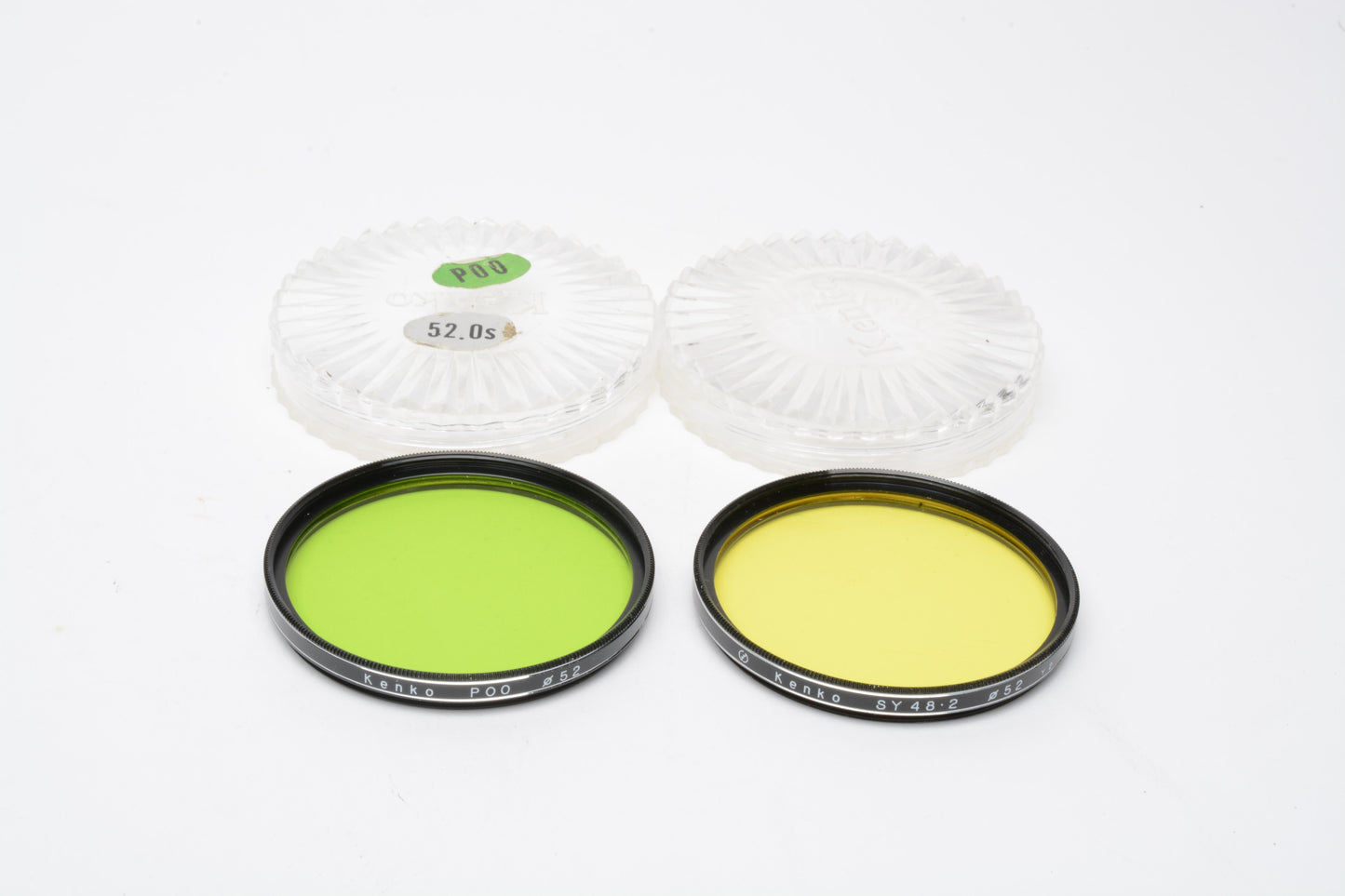 Kenko 52mm set of 2 filters:  Y2 + POO light green, Mint-