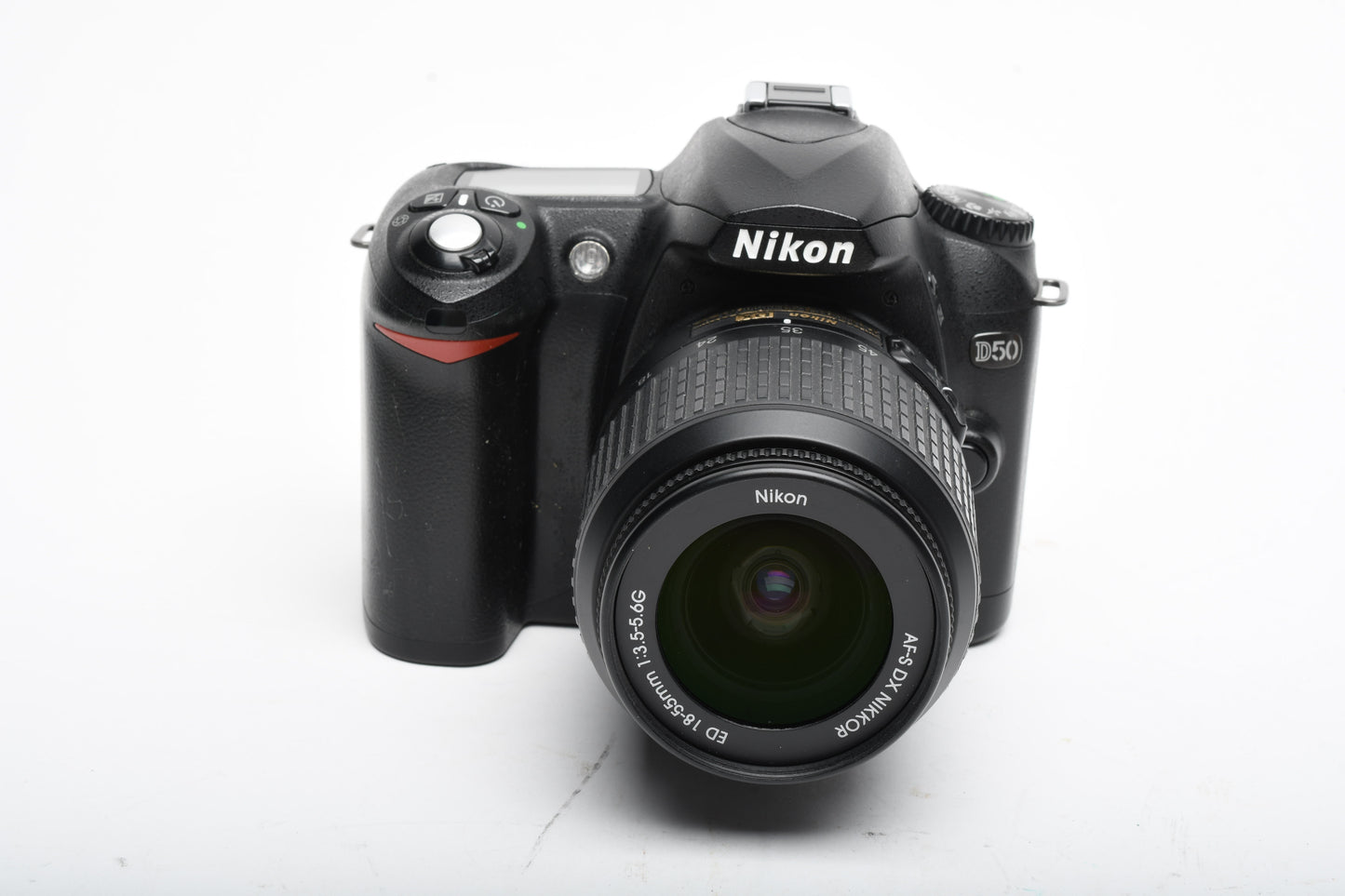 Nikon D50 DSLR body w/18-55mm f3.5-5.6G ED, batt, charger, 12K Acts