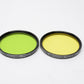 Kenko 52mm set of 2 filters:  Y2 + POO light green, Mint-