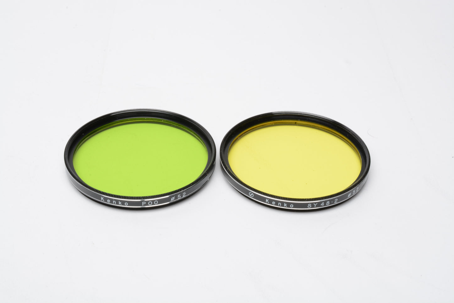 Kenko 52mm set of 2 filters:  Y2 + POO light green, Mint-