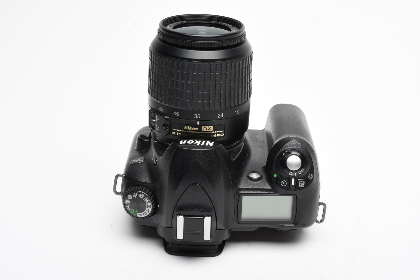 Nikon D50 DSLR body w/18-55mm f3.5-5.6G ED, batt, charger, 12K Acts