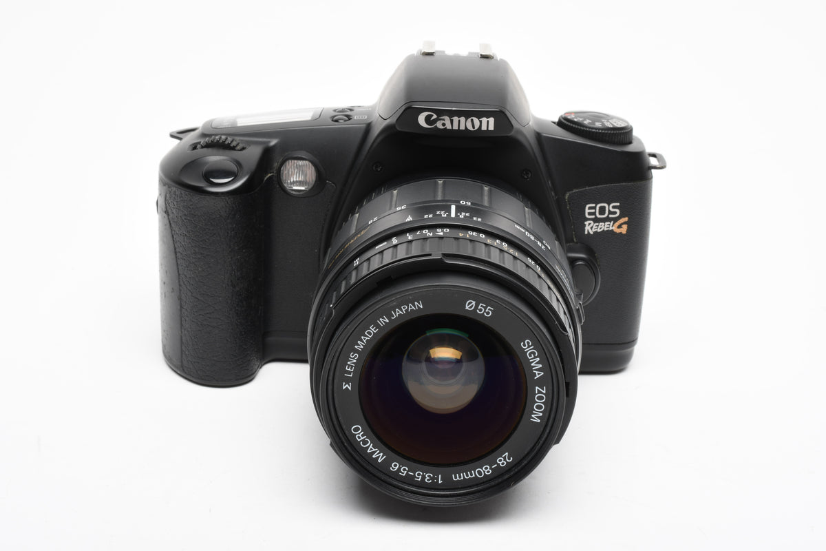 Canon EOS Rebel G 35mm SLR w/Sigma 28-80mm f3.5-5.6 lens, Strap, Manual, Clean!