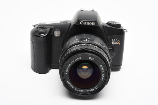 Canon EOS Rebel G 35mm SLR w/Sigma 28-80mm f3.5-5.6 lens, Strap, Manual, Clean!