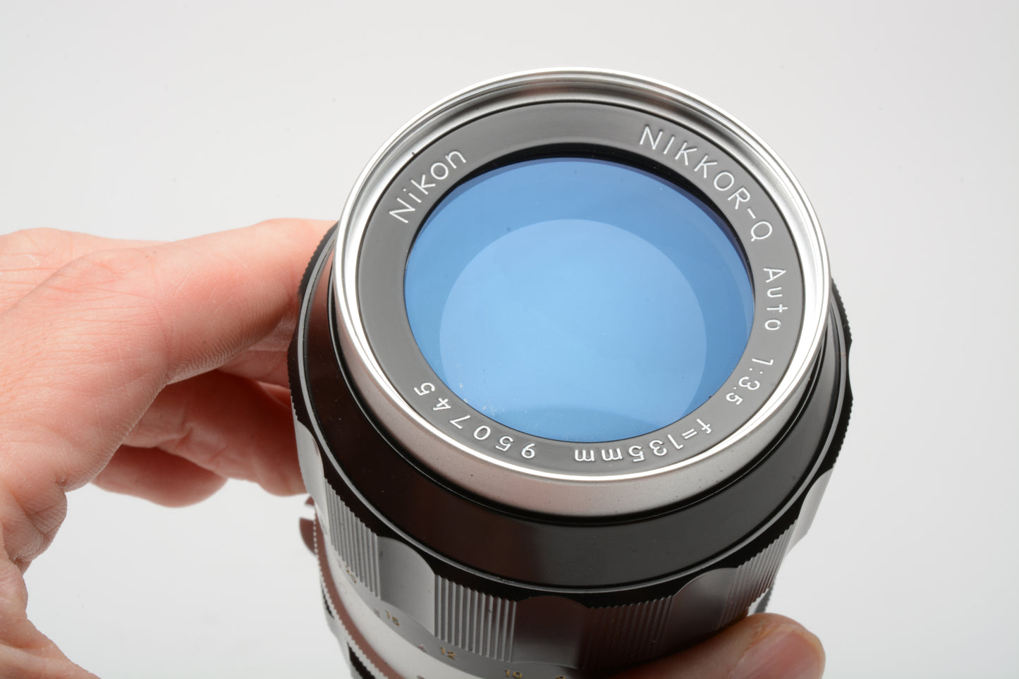 Nikon Nikkor-Q 135mm f3.5 Non-AI portrait lens, clean & sharp, Hood, Boxed