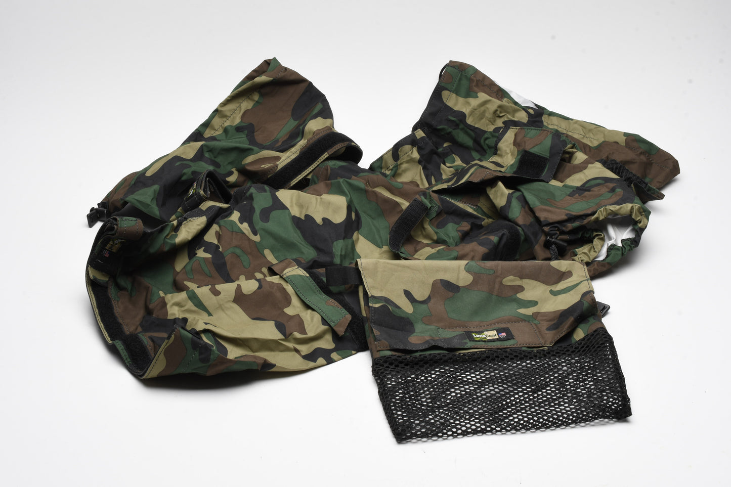 Lenscoat 30" camouflage camera lens cover, Clean, in pouch
