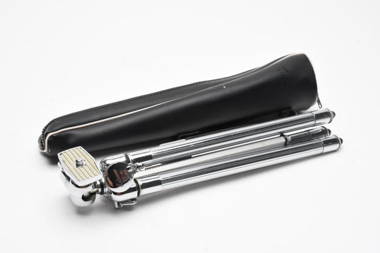 Kalimar PE-8 K-483 Accordion table tripod in case, Tested, good!
