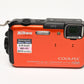 Nikon Coolpix AW110 16MP Digital Point&Shoot Camera Orange Waterproof, Great!