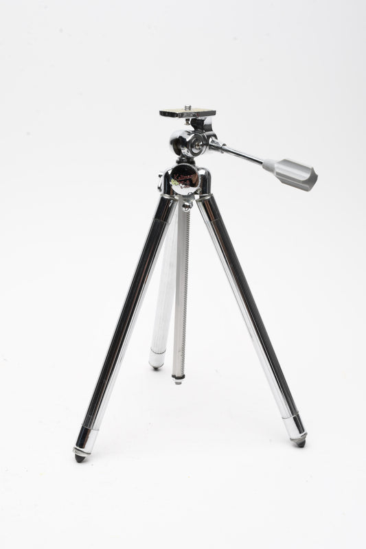 Kalimar PE-8 K-483 Accordion table tripod in case, Tested, good!