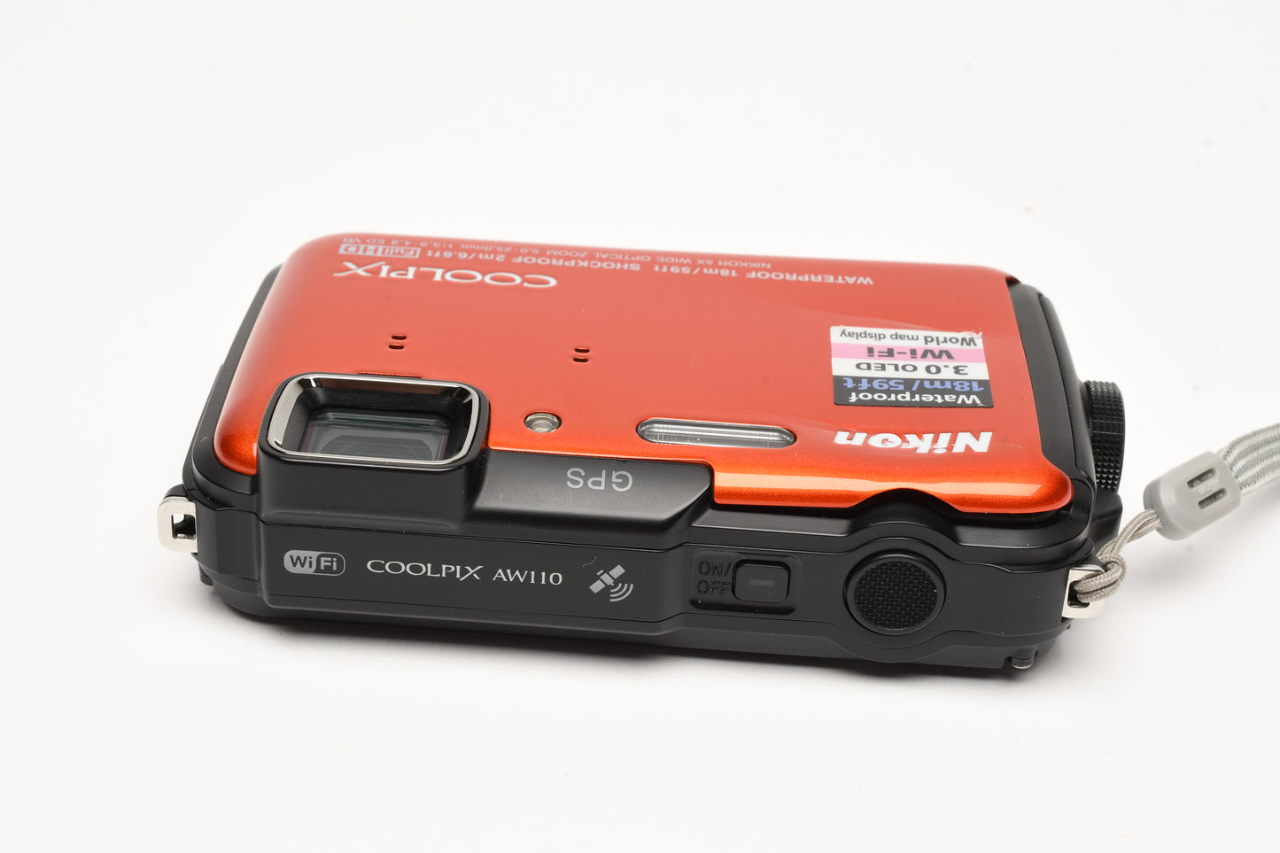 Nikon Coolpix AW110 16MP Digital Point&Shoot Camera Orange Waterproof, Great!