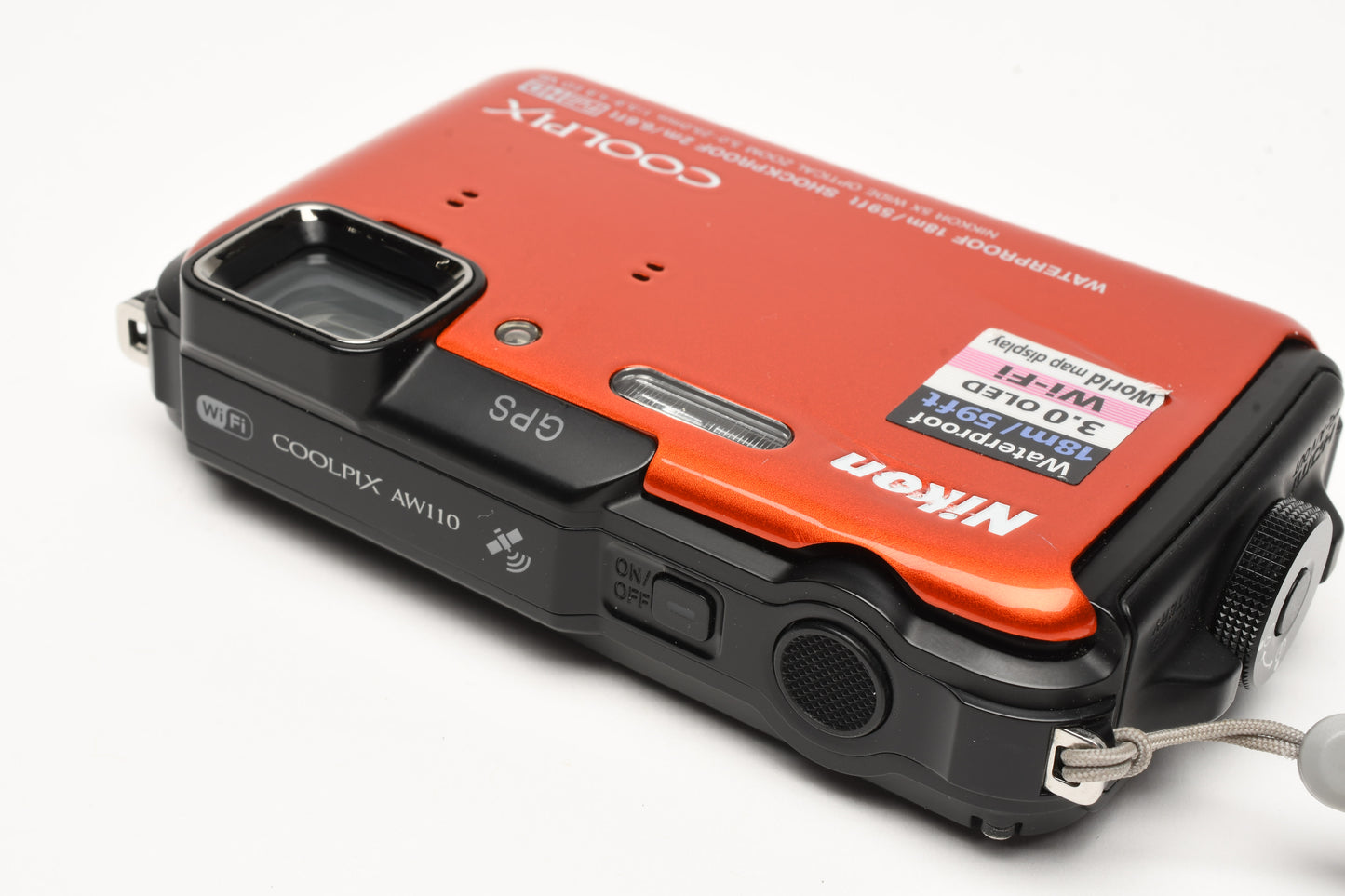 Nikon Coolpix AW110 16MP Digital Point&Shoot Camera Orange Waterproof, Great!