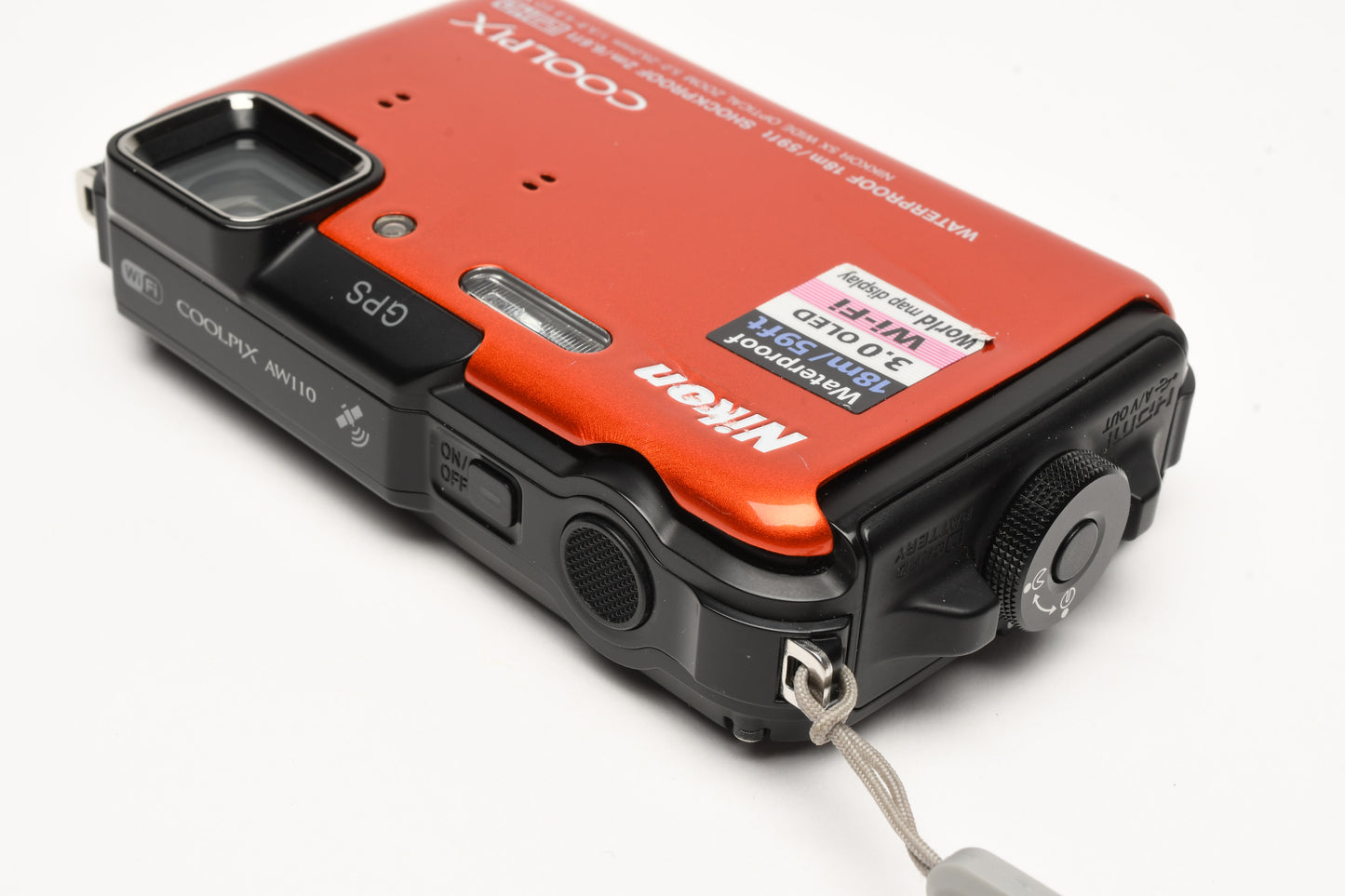 Nikon Coolpix AW110 16MP Digital Point&Shoot Camera Orange Waterproof, Great!