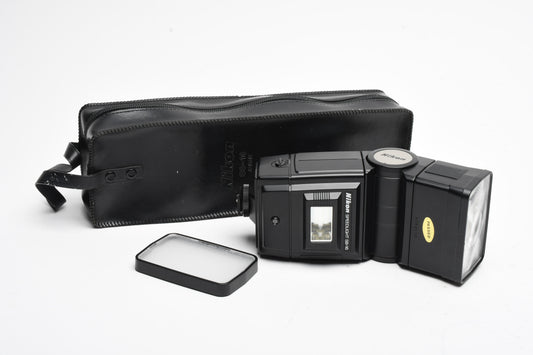 Nikon SB-16B Speedlight flash w/AS-9 shoe mount, case, diffuser, gently used