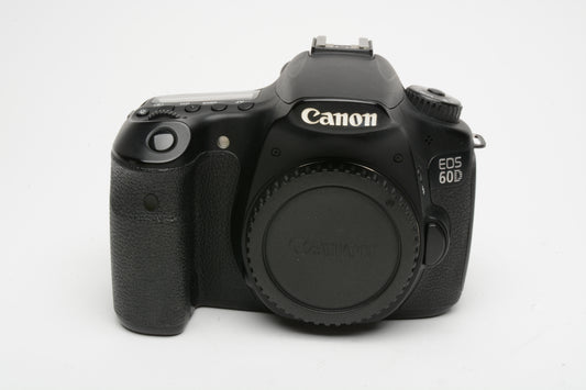 Canon EOS 60D Body, batt, charger, strap, USA version, 17,652 Acts!