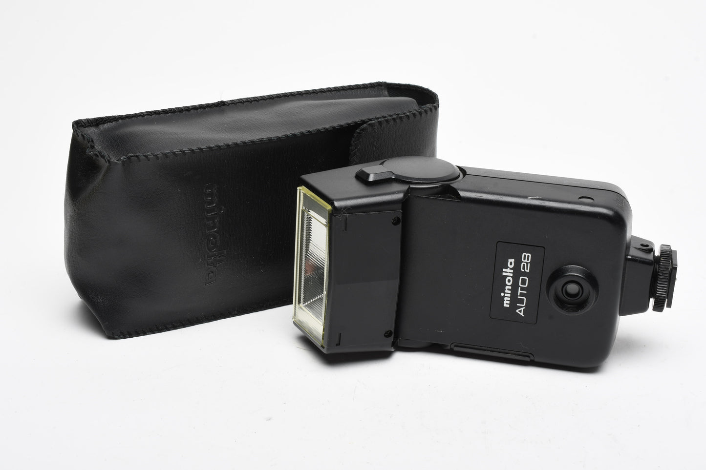 Minolta Auto 28 electronic flash, tested, w/Case