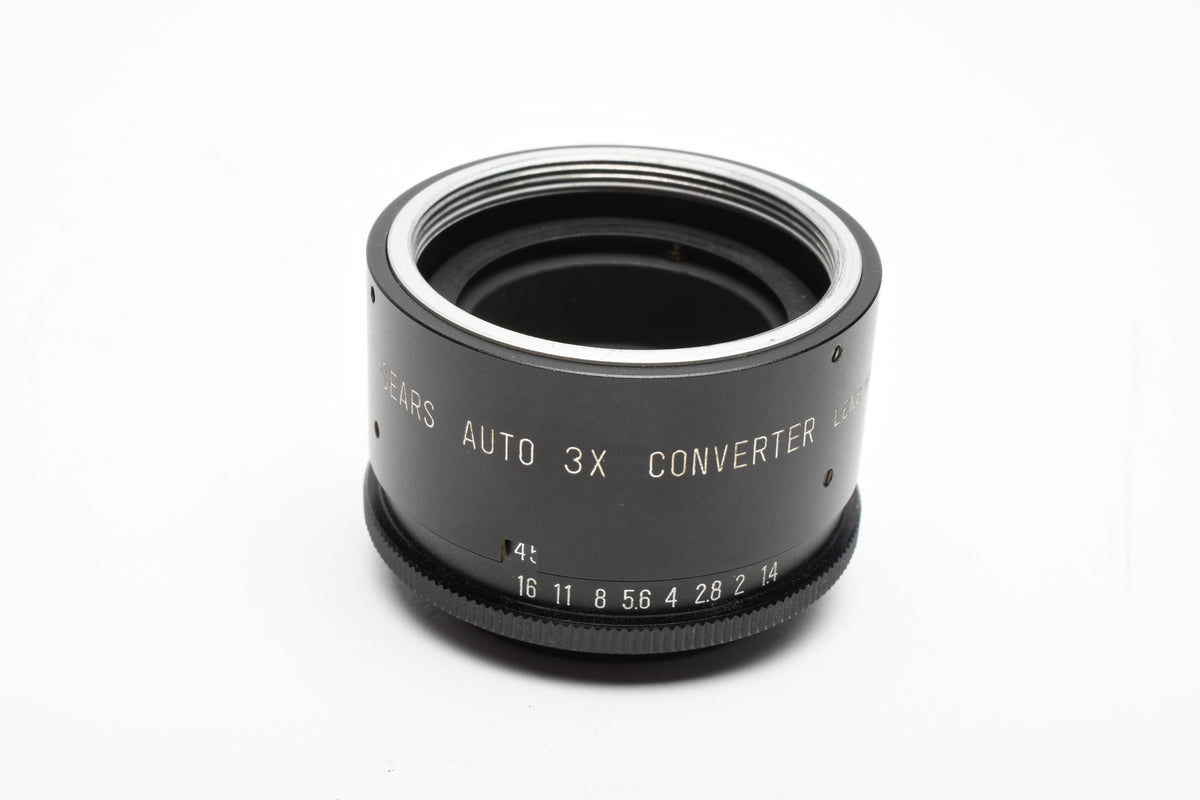 Sears 3X Auto tele Converter M42 Mount, cap + Box, Clean
