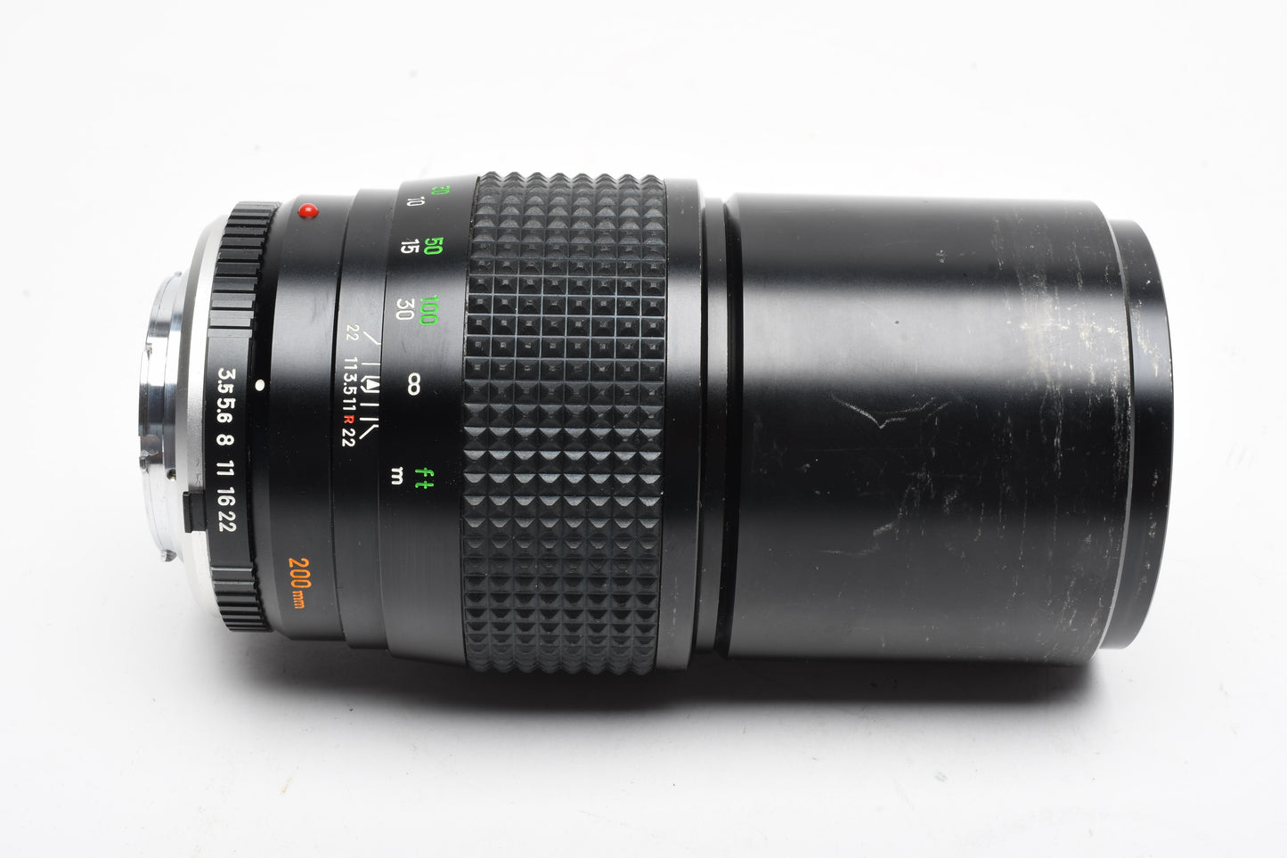 Minolta MC Rokkor-X 200mm f3.5 MD mount prime lens, caps, clean +Sky