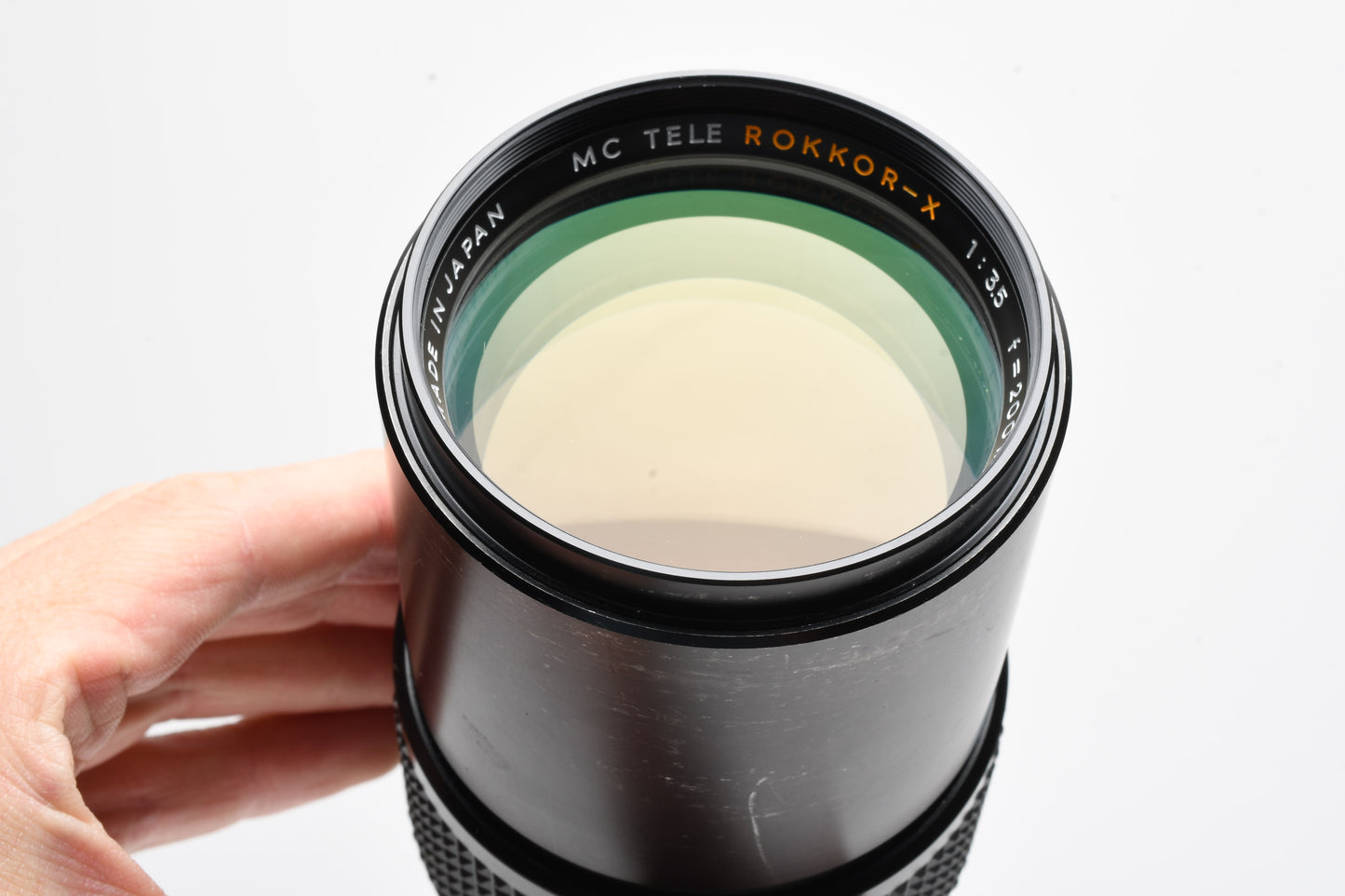 Minolta MC Rokkor-X 200mm f3.5 MD mount prime lens, caps, clean +Sky