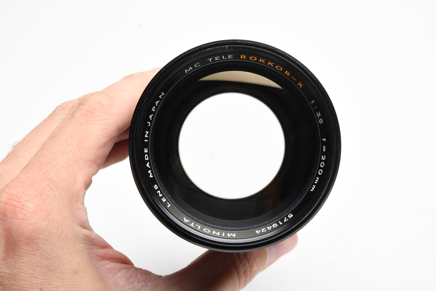Minolta MC Rokkor-X 200mm f3.5 MD mount prime lens, caps, clean +Sky