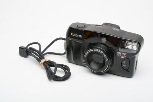 Canon Sure Shot 80 tele 35mm Point&Shoot camera, strap, tested