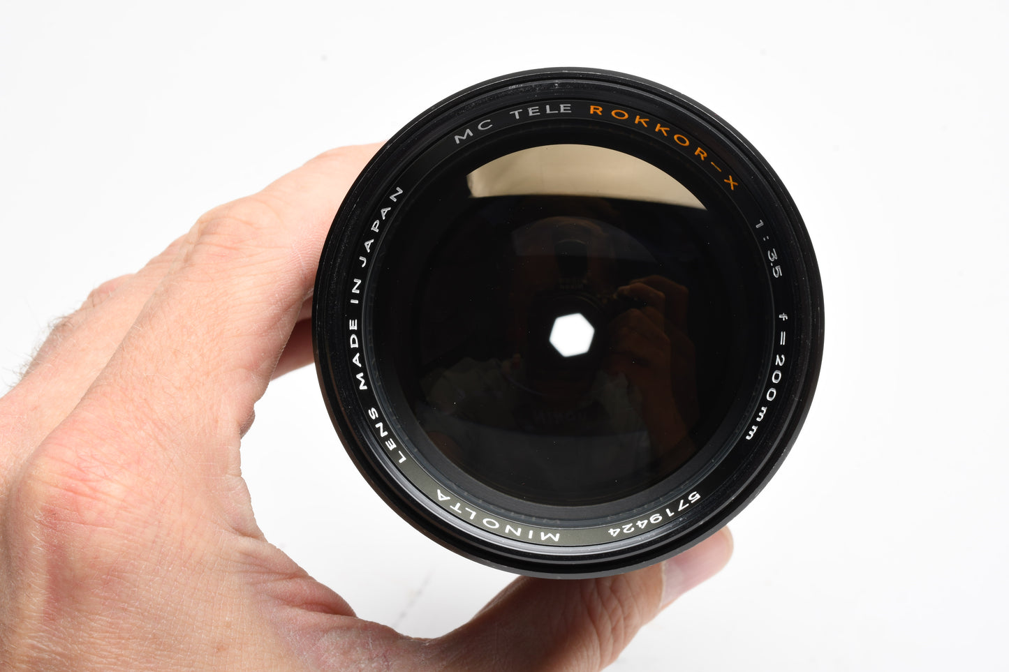 Minolta MC Rokkor-X 200mm f3.5 MD mount prime lens, caps, clean +Sky