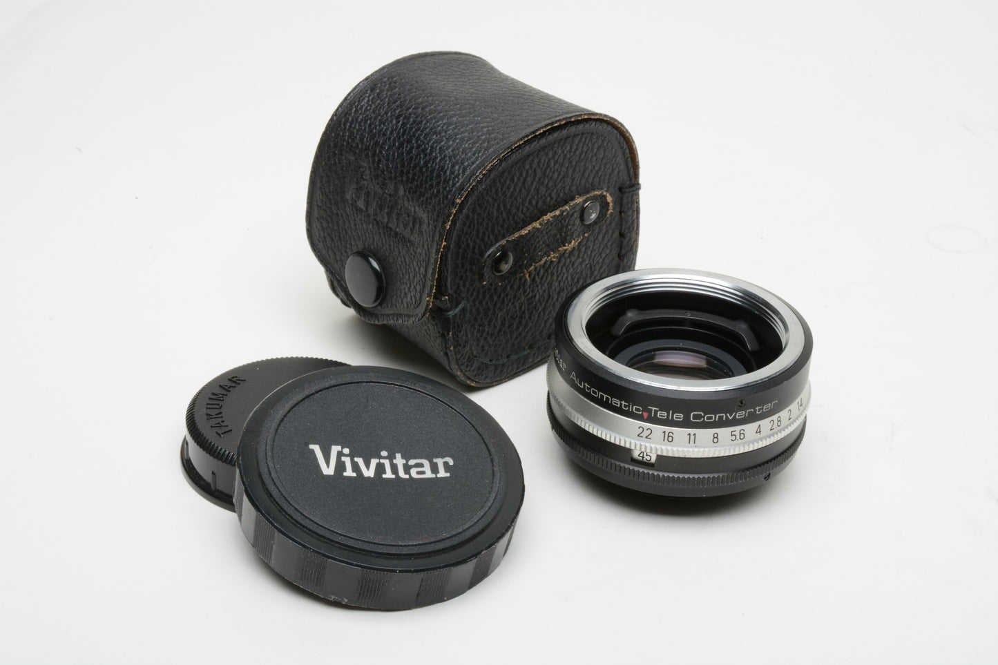 Vivitar 2X-1 MC Tele Converter, case, M42 Mount w/Caps