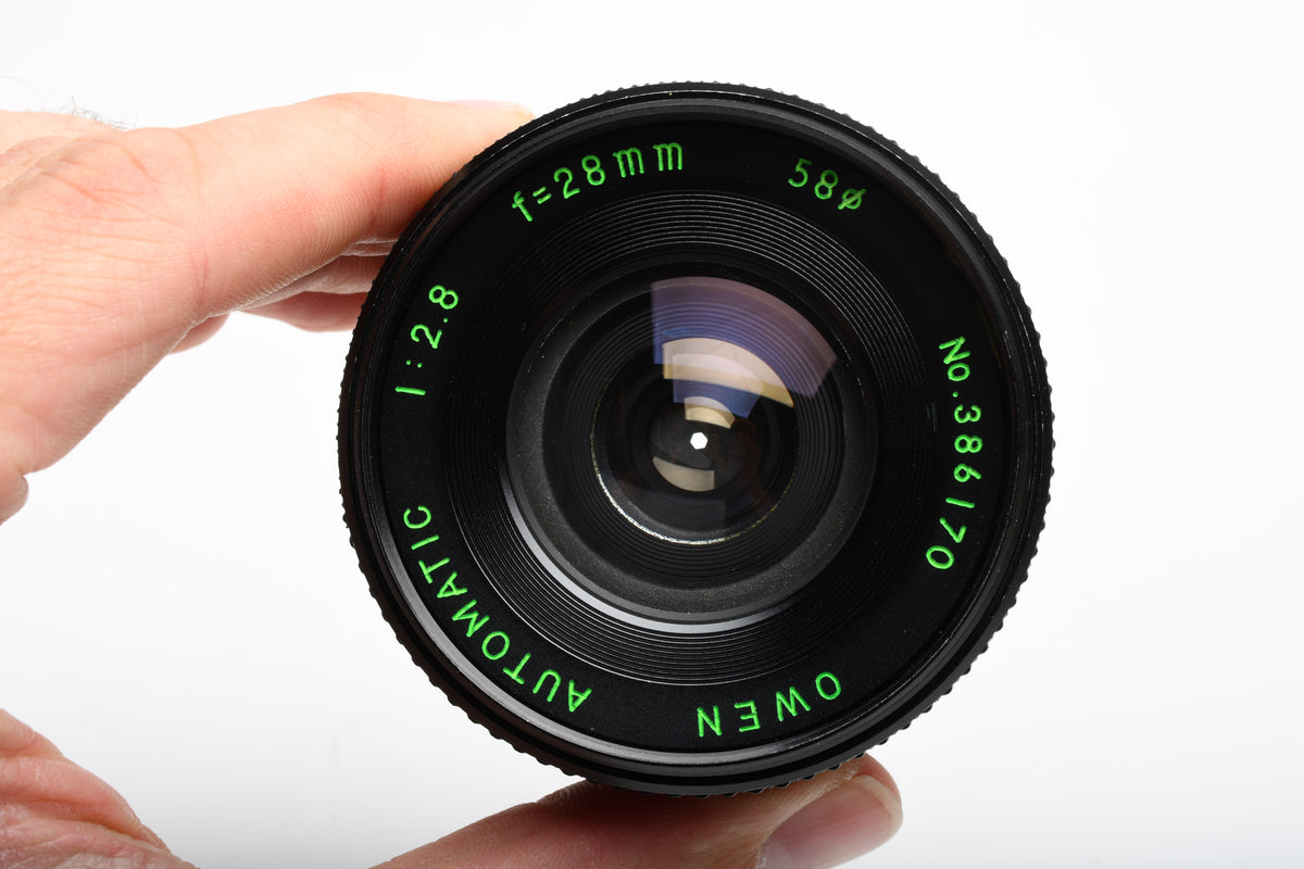 Owen Automatic 28mm F2.8 Wide Angle Lens for Pentax PK Mount w/Caps and UV Filter Nice!