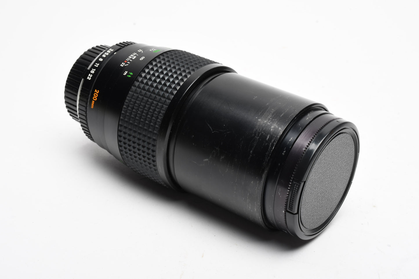 Minolta MC Rokkor-X 200mm f3.5 MD mount prime lens, caps, clean +Sky