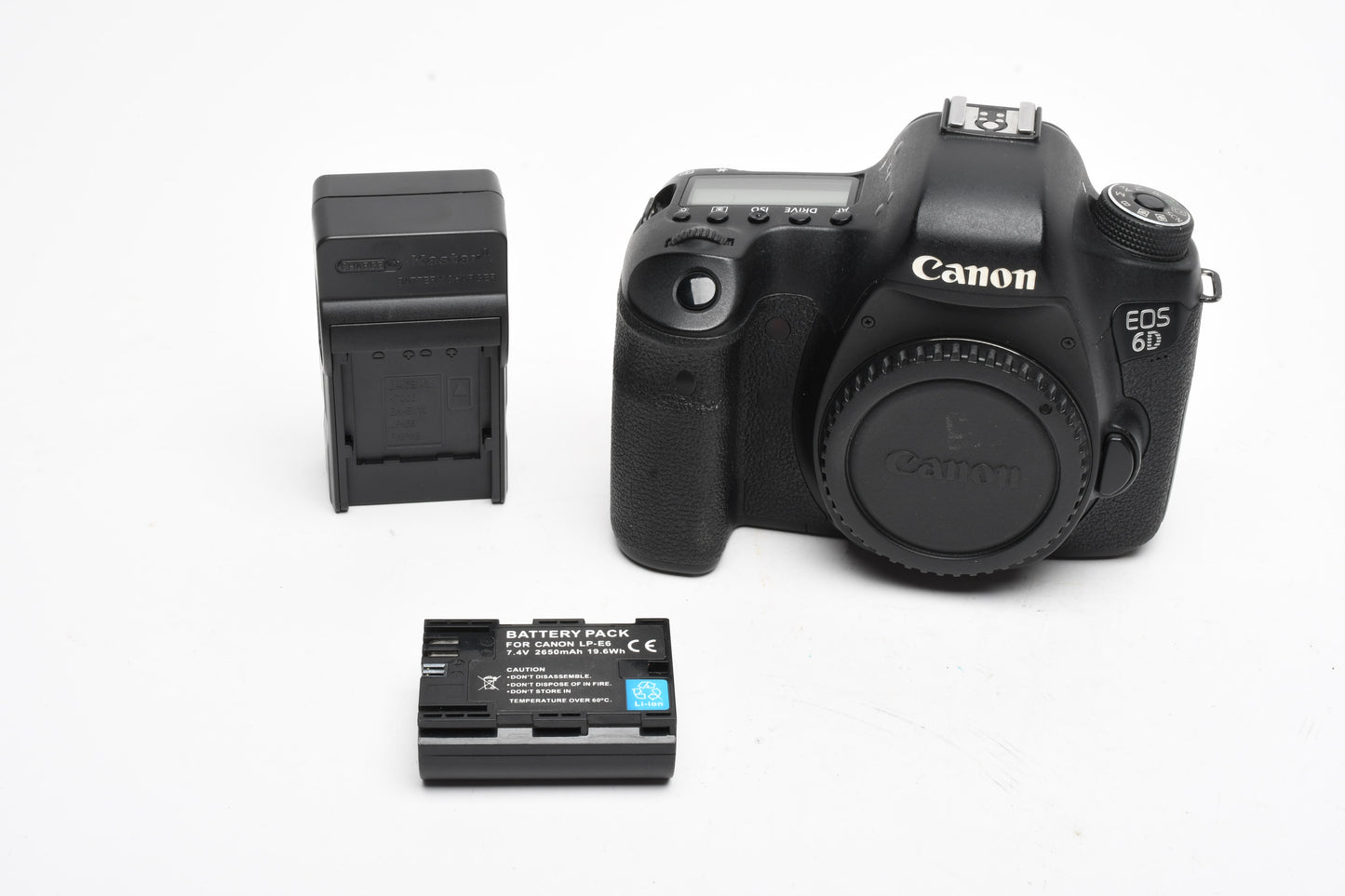 Canon EOS 6D DSLR 20.2MP w/batt, charger, 182K Acts, tested, works great!