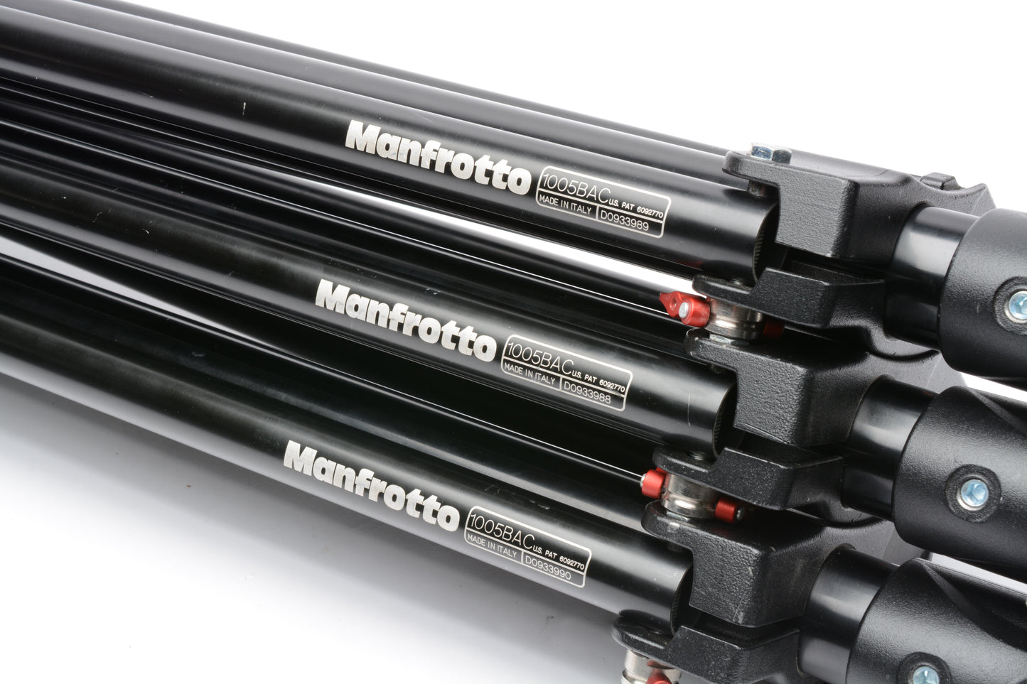 Set of 3 Manfrotto 1005BAC light stands, connecting, very clean, great quality