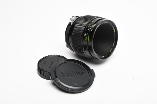 Vivitar MC 55mm f2.8 Macro for Nikon F Mount w/Caps, Nice, Read*